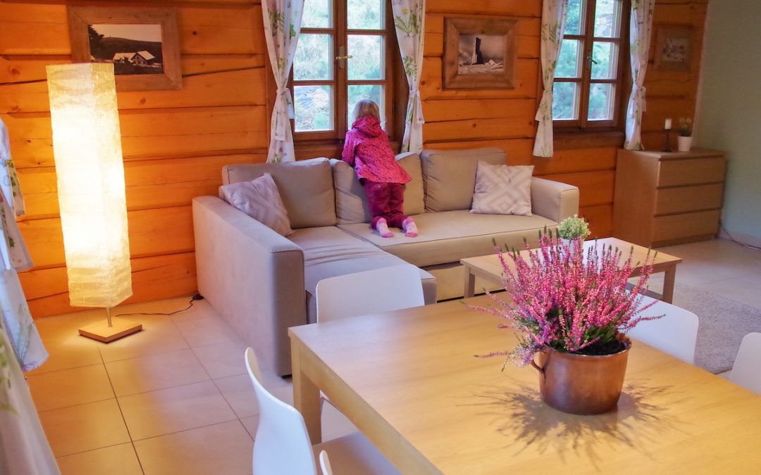 Recent pictures of rooms and furnishings of the log cabins